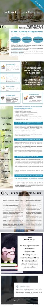 Fiche pratique PER Infographie PER - plan épargne retraite